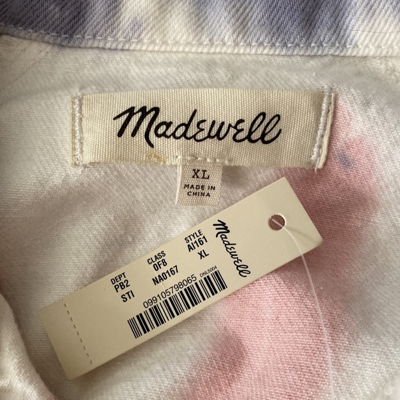 Madewell The Raglan Oversized Jean Jacket: Tie-Dyed Edition size XL - Picture 4 of 11